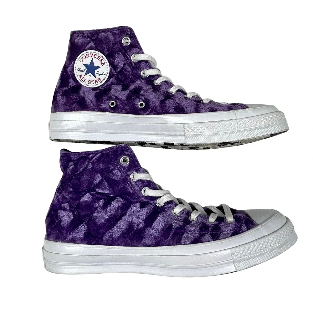 Converse‎ Golf Le Fleur Chuck 70 Hi Quilted Velvet Tillandsia Purple Mens 10.5